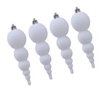 Confezione da 4 ornamenti natalizi vellutati da appendere, eleganti decorazioni per albero di Natale, per la casa e le vacanze