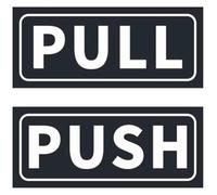 Confezione Da 4 Paia Punte Push Pull Autoadesive for Porte In PVC Segnaletica Multicolor 12x5cm