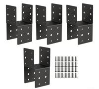 Confezione da 4 pali in acciaio resistente, compatibili con pali in legno 4x4 per rinforzare progetti esterni come ponti, recinzioni e gazebo