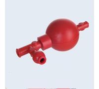 Confezione da 4 palline di aspirazione quantitative in gomma - Sfere di aspirazione for pipette da laboratorio a tre vie(Red)
