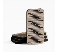 Confezione da 4 pannelli acustici stretti - Assorbimento acustico e diffusione per controllo della riflessione | Dimensioni: 23 x 46 cm | Colori piastra forata: [WAVE-18 | Sonoma]
