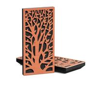 Confezione da 4 pannelli decorativi acustici stretti | 50 x 25 cm | Assorbimento acustico e controllo dell'eco per interni della casa | Design moderno organico | Spessore modello-colore: [K2-53mm |