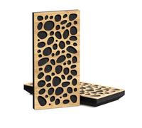 Confezione da 4 pannelli decorativi acustici stretti | 50 x 25 cm | Assorbimento acustico e controllo dell'eco per interni della casa | Design moderno organico | Spessore modello-colore: [K3-33mm |