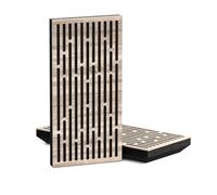 Confezione da 4 pannelli decorativi acustici stretti | 50 x 25 cm | Assorbimento acustico e controllo dell'eco per interni della casa | Design moderno organico | Spessore modello-colore: [K1-53mm |