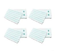 Confezione da 4 panni in microfibra per Leifheit, per Profi XL e Cotton Plus, lavabili in lavatrice, per la pulizia di pavimenti duri, 47 x 16 cm, bianchi, riutilizzabili di ricambio per piastrelle