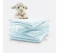 Confezione da 4 pannolini bebé in garza di cotone, Kumla Blu TU
