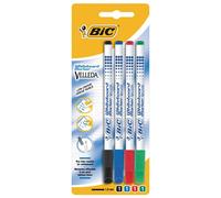 Confezione da 4 pennarelli e pennarelli per lavagna bianca e cancellabili a punt