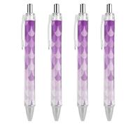 Confezione da 4 penne a sfera per una scrittura liscia, senza sbavature, penna a inchiostro a punta media da 0,5 mm, penna gel retrattile a forma di sirena