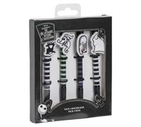 Confezione da 4 penne da incubo prima di Natale - Include più disegni in bianco, verde, viola e nero - realizzate in plastica e gomma - prodotto originale progettato in Spagna