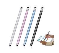 Confezione da 4 penne stilo per touch screen, sensibilità, alta sensibilità e precisione, pennino capacitivo 4 in 1, con 8 punte extra sostituibili per iPhone/iPad Pro, tablet, Samsung, Galaxy/PC