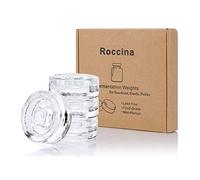 Confezione da 4 pesi di fermentazione in vetro con impugnatura facile per fermentare crauti, sottaceti, kimchi in barattolo a bocca larga