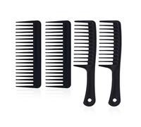 Confezione Da 4 Pettini A Denti Larghi, Pettini In Plastica, Strumenti Per Acconciature, Strumenti Per Parrucchieri, Pettini Leggeri E Resistenti, Adatti Per La Casa E Il Parrucchiere