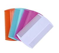 Confezione da 4 pettini double-face per la toelettatura degli animali domestici, pettine per pidocchi e pulci per gatti, cani e animali domestici, leggero, portatile, uso bagnato o asciutto, pettine