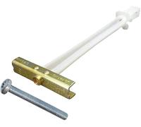 Confezione da 4 pezzi originali M5 a scatto resistenti per cartongesso fissaggio con bulloni di ancoraggio placcati argento per cartongesso fissaggio a parete cavità.