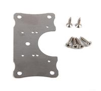 Confezione da 4 piastre di riparazione in acciaio inox con viti - Kit di fissaggio cerniere per armadio da cucina per il restauro di pannelli danneggiati - 9 x 5 cm