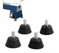 Confezione da 4 piedini in gomma antiscivolo per torni per la lavorazione del legno, cuscinetti filettati M8 ammortizzanti per ridurre vibrazioni e rumore, livellatori stabili per macchine serie 1018