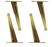 Confezione da 4 piedini regolabili in pelliccia di metallo fai da te per letto, altezza 0-10 mm, cuscinetti protettivi 40,5 cm, design obliquo, perfetti per divani e tavoli
