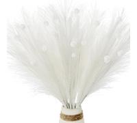Confezione da 4 plettri natalizi con piume e paillettes, 40 cm, grandi piume per albero di Natale, paillettes scintillanti, decorazioni per la decorazione di Natale, artigianato, decorazione per la