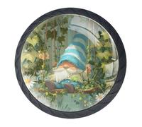 Confezione da 4 pomelli decorativi a forma di gnomo natalizio, per cassetti alla moda, pomelli per comò, maniglie per armadi e cassetti, 3,5 cm