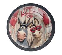 Confezione da 4 pomelli decorativi per armadi e cassetti, stile retrò, a forma di asino, per armadi e cassetti, 3,5 cm