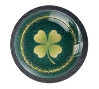 Confezione da 4 pomelli decorativi per cassetti a trifoglio, per armadi alla moda, pomelli per comò, maniglie hardware per armadi e cassetti, 3,5 cm