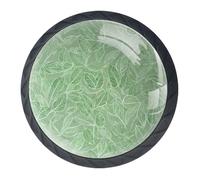 Confezione da 4 pomelli decorativi per cassetti con foglie verdi botaniche nere, 3,5 cm, pomelli per cassettiera, maniglie per cassetti, armadi, armadi, set da 4