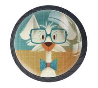 Confezione da 4 pomelli per cassetti a forma di cane cartone animato, pomelli e tiranti alla moda, pomelli per mobili da cucina, maniglie per armadio/armadio/armadio