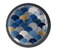 Confezione da 4 pomelli per cassetti a forma di sirena, pomelli e tiranti alla moda, per mobili da cucina, maniglie per armadio/armadio/armadio