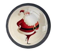 Confezione da 4 pomelli per cassetti con Babbo Natale, alla moda, pomelli e tiranti per mobili da cucina, maniglie per armadio/armadio/armadio