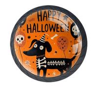 Confezione da 4 pomelli per cassetti con cani e palloncini di Halloween, pomelli e tiranti alla moda, pomelli per mobili da cucina, maniglie per armadio/armadio/armadio