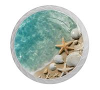 Confezione da 4 pomelli rotondi bianchi per porte da spiaggia, 35 mm, per ante della cucina, armadietti, mobili da cucina, con viti di 2 dimensioni