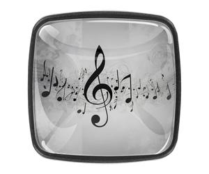 Confezione da 4 pomelli rotondi neri per cassetti con notazione musicale, pomelli quadrati neri per cassettiera, maniglie per credenze, porte, accessori per mobili da cucina e bagno