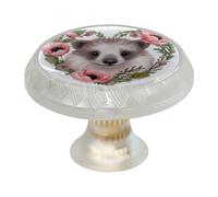 Confezione da 4 pomelli rotondi trasparenti a forma di cuore per armadietti, cassetti, pomelli neri rotondi per cassettiera, credenze, porte, accessori per mobili da cucina e bagno