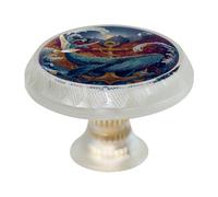 Confezione da 4 pomelli rotondi trasparenti per cassetti a forma di balena, per armadietti, credenze, porte, armadi, mobili da cucina e bagno
