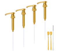 Confezione da 4 pompe per sciroppo per bottiglie aromatizzanti da 750 ml, compatibile con Torani, Matteo's, DaVinci, sciroppi magri Jordans, accessori da bar