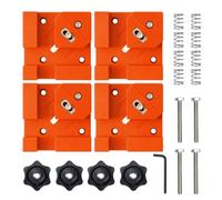 Confezione da 4 pratici morsetti con angolo di 90°, sistemi di bloccaggio per giunti rapidi di armadi, applicazioni con giunti a T, morsetti portatili per la creazione di armadi