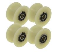 Confezione da 4 pulegge in nylon da 50 mm con scanalatura da 25 mm, prodotte in Europa , 8 mm Bearings, 4