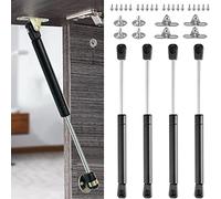 Confezione da 4 puntoni a gas da 100 N/10,2 kg Ammortizzatori a molla Supporto per coperchio Cerniera idraulica per cassettiera giocattolo Armadio ascensore Camion Camion Camion Letto Barca Garage, Cerniere per porte nere Ammortizzatore Chiusura morbida Cerniera Accessori per Cassetta degli attrezzi