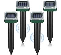 Confezione da 4 repellenti solari per talpe Sonic Gopher repellenti per arvicole e talpe deterrenti sonici per il controllo dei parassiti ad ultrasuoni per tenere le talpe fuori dal prato