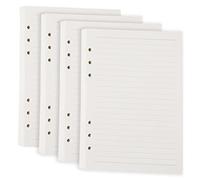 Confezione da 4 ricariche Filofax A5, 320 fogli di carta a righe a righe, 6 fori, fogli sfusi perforati per diari, quaderni, planner ricaricabili per scuola, ufficio, viaggi