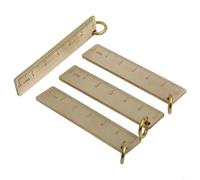 Confezione da 4 righelli di misurazione in ottone da 6 cm ispessiti per la misurazione della scala di 1 mm, portachiavi trasparente con marcature da 3 mm in metallo dritto per bordo