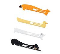 Confezione da 4 righelli in polistirolo per bambini - Marcatori a doppia faccia per leggere disegnare e fare pratica matematica, in metallo sottile, con piano animale