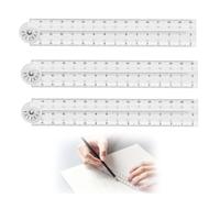 Confezione Da 4 Righelli Pieghevoli, Righello Angolare Pieghevole, Righello Angolare Trasparente Acrilico, Righello Scala Semplice, Righello Da Disegno Per Studenti, Righelli in Plastica Trasparente