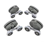 Confezione da 4 rotelle regolabili per porta della doccia, stile farfalla, per scorrimento superiore e inferiore, per vetro, spessore da 4 mm a 6 mm, dimensioni del foro 6 mm, diametro ruota 19 23 25
