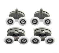 Confezione da 4 rulli per porta della doccia a farfalla con ruote superiori e inferiori, opzioni di diametro 19/23/25/27 mm, regolabili su porte con telaio o guarnizione magnetica (23 mm)