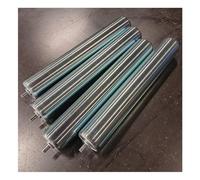 Confezione da 4 rulli trasportatori in acciaio inossidabile, diametro asse 8 mm, rulli di ricambio in acciaio per supporti a rulli di trasferimento (argento, 38 mm, 900 mm)