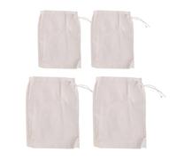 Confezione Da 4 Sacchetti Di Garza Di Cotone Con Cordoncino, Sacchetti Di Stoffa Riutilizzabili, Sacchetti Filtro Per Alimenti, Accessori Per La Cottura, Bustine Di Tè, Sacchetti Di Spezie
