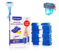 Confezione da 4 sacchetti di ricarica per pannolini da 7,5 m, compatibili con Tommee Tippee Twist & Click Refill Sangenic Tec, fodera per secchio per pannolini per bambini