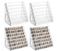 Confezione da 4 scaffali trasparenti a 7 strati per Funko Pop, mini espositori da collezione per giocattoli Bitty Pop, in acrilico trasparente, per mini action storage in miniatura, compatibile con