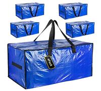 Confezione da 4 scatole da 100 l extra large con coperchio, resistenti e impermeabili, per riporre oggetti, per casa, sotto il letto, giardino, sacchetti per piumone, vestiti